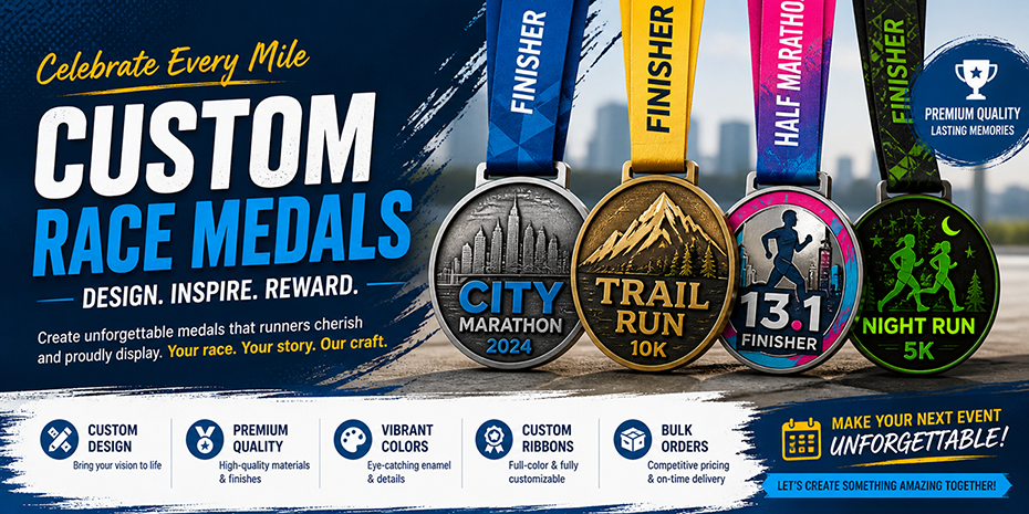 Custom Race Medals: How to Create Memorable Marathon Awards