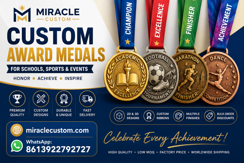 Custom Award Medals for Schools, Sports and Events