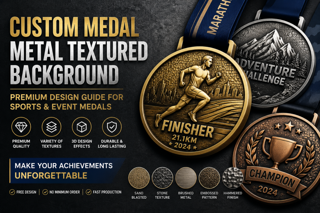Custom Medal Metal Textured Background