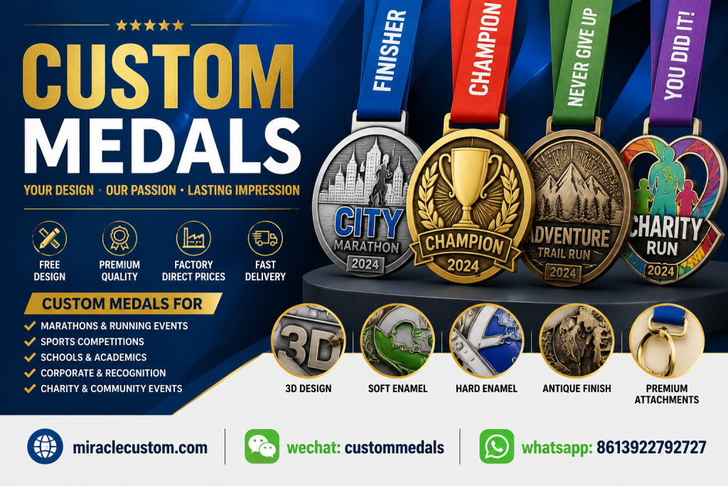 Custom Medal Design Ideas: 15 Creative Finishes, Shapes & Effects