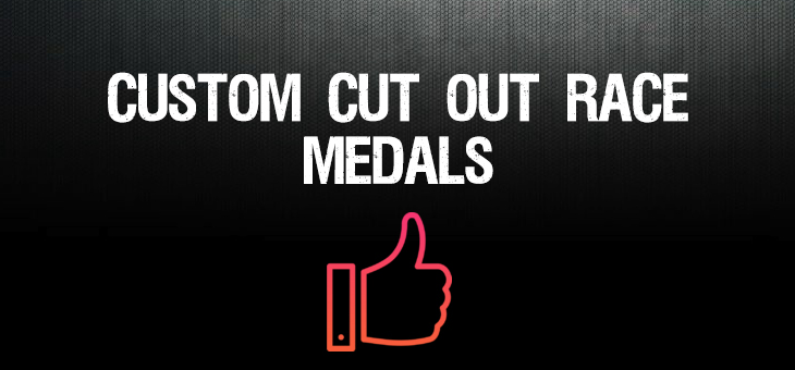 Custom cut out race medals