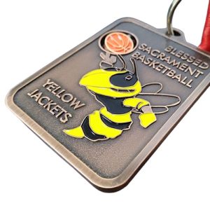 Custom Yellow Jacket Virtual Race Spin Medals