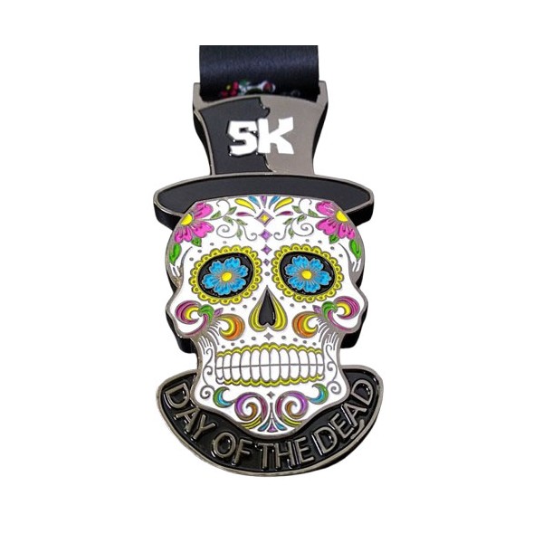 custom medals with cut out shapes and ribbons