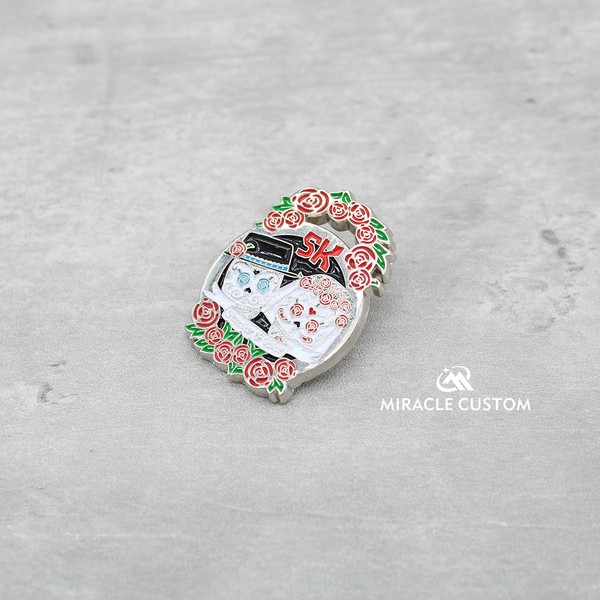 custom hard enamel pins with polished smooth finish